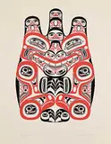 Bill Reid, Haida Grizzly [Bear] #564/600, 1973, colour silkscreen on paper