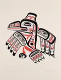 Bill Reid, Haida Raven #121/450, 1972, colour silkscreen on paper
