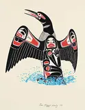 Richard Shorty, Loon, 1987, acrylic on paper
