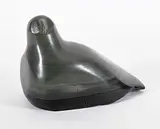 Annie Tookailook, Untitled - Feathered Puffin, green stone carving