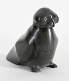 Simeonie Uppik, Untitled - Seated Bird, green stone carving