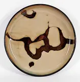 Walter Gibson Dexter, Untitled - Taupe Bowl with Abstract Design, glazed ceramic