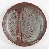 Walter Gibson Dexter, Untitled - Fern Plate, glazed ceramic