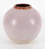 Luke Orton Lindoe, Untitled - Pink Crackle Vase, glazed ceramic