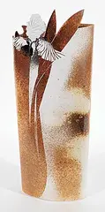 Untitled - Leaf and Petal Form Vase by Harlan House, glazed ceramic, sold Sep 2023
