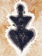 Tanya Doody, Goddess, 2023, oak gall and iron ink on paper