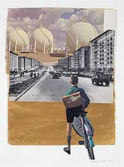 Leanne Elias, Waiting, 2020, collage on paper