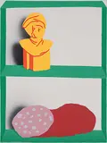 Nate McLeod, Shelf Study No. 1, 2022, acrylic and gouache on canvas