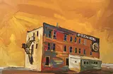 Chrissy Nickerson, American Hotel, Fort Macleod, 2021, oil on wood panel