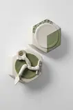 Nicole Riedmueller, Wall Hexagon I and II, 2022, partially glazed ceramic