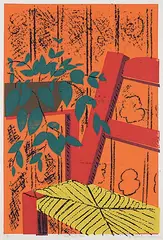 Margarite Timmerman, Plant and Chair #2/7, 2000, colour silkscreen on paper