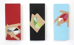 Nicholas Wade, 3 Studies [Triptych], 2023, acrylic on wood board