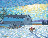 William Roy Brownridge, Morning at the Farm, 2017, acrylic on canvas