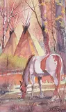 Robert P. Byrne, Spring Camp, watercolour on paper