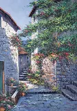 Domenico Caiazza, Untitled - Street Scene, acrylic on canvas