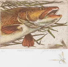 Jack Lee Cowin, March Brown #2/25, 1996, hand coloured etching on paper