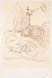 Don Quichotte Horseman #EA by Salvador Dalí, 1964, colour etching on paper, sold May 2023