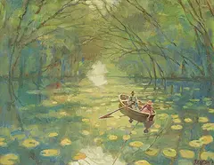 Jan Delikat, Pond, 1996, oil on canvas