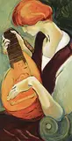 Susana Espinoza, Lute Player, 2000, oil on canvas