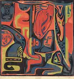 Edward S. Faiers, The Merry-Go-Round, colour wood block on paper