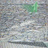 Velma Alvada Foster, Green Man Walking, acrylic on canvas