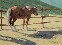 Back to Work by Richard Audley Freeman, oil on wood board, sold May 2023