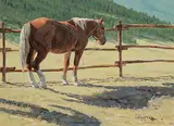 Richard Audley Freeman, Back to Work, oil on wood board
