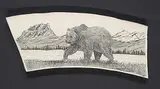 David Goldsmith, King of the Castle, 2007, scrimshaw on bone