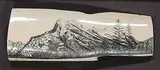 David Goldsmith, Mt. Rundle, 2004, scrimshaw on bone