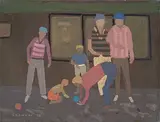 Colin D. Graham, Street Game, 1998, oil on canvas