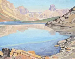 William Beverley Herbert, Reflections, Summer Molar Peak, oil on canvas