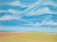 Roger LaFreniere, Untitled - Big Sky, 1980, watercolour on paper