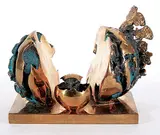Roy Leadbeater, Untitled - Split Atom #1/1, bronze sculpture