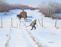 Ken Lonechild, Untitled - Opening the Gate, acrylic on canvas