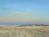 Ernest Luthi, Untitled - Grain Elevators in the Distance