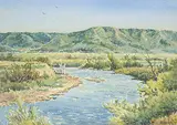 Ernest Luthi, Untitled - River by the Hill