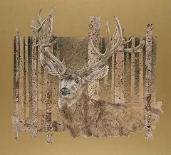 Cynthia Mackenzie, Deer, 1999, mixed media and collage on paper