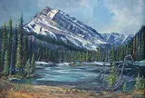 Jeanette McClelland, Burstall Pass, Mt. Birdwood, oil on canvas