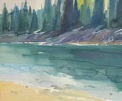 George Mihalcheon, Untitled - Summer Stream, 1993, watercolour on paper