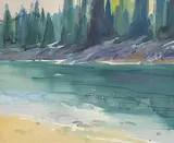 George Mihalcheon, Untitled - Summer Stream, 1993, watercolour on paper