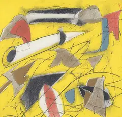 Leslie Reinhold Pinter, Fragile Shelters in Shades of Grey - #17, 1996, graphite and coloured pencils on mylar