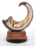 Jack Quiring, Moving Through, sheep horn carving
