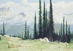 Peter Shostak, Good Hiking Country, watercolour on paper