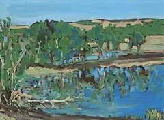 Gordon Snyder, Near Clearlake, Alberta, 1989, acrylic on canvas