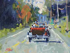 Larry Tillyer, Untitled - Leisure Drive, acrylic on wood board