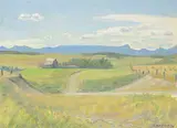 John Davenall Turner, Plateau Mountain, 1976, oil on canvas board