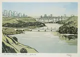 George Weber, The River Valley, Edmonton, Alberta, 1974, colour silkscreen on paper