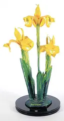 Rob Wilson, Three Golden Irises II, 2002, painted paper board and wood sculpture