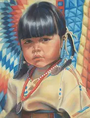 Geri Wood, Untitled - Portrait of a Girl, 1985, pastel on paper