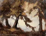 Karl E. Wood, Taseko River, oil on canvas board